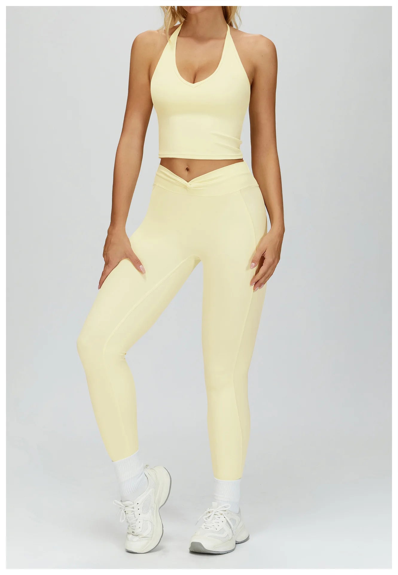 2PCS Yoga Clothes Women's Tracksuit Athletic Wear Fitness Suit Gym Outfits T-shirt Workout Sets Push Up Sports Bra Leggings Suit
