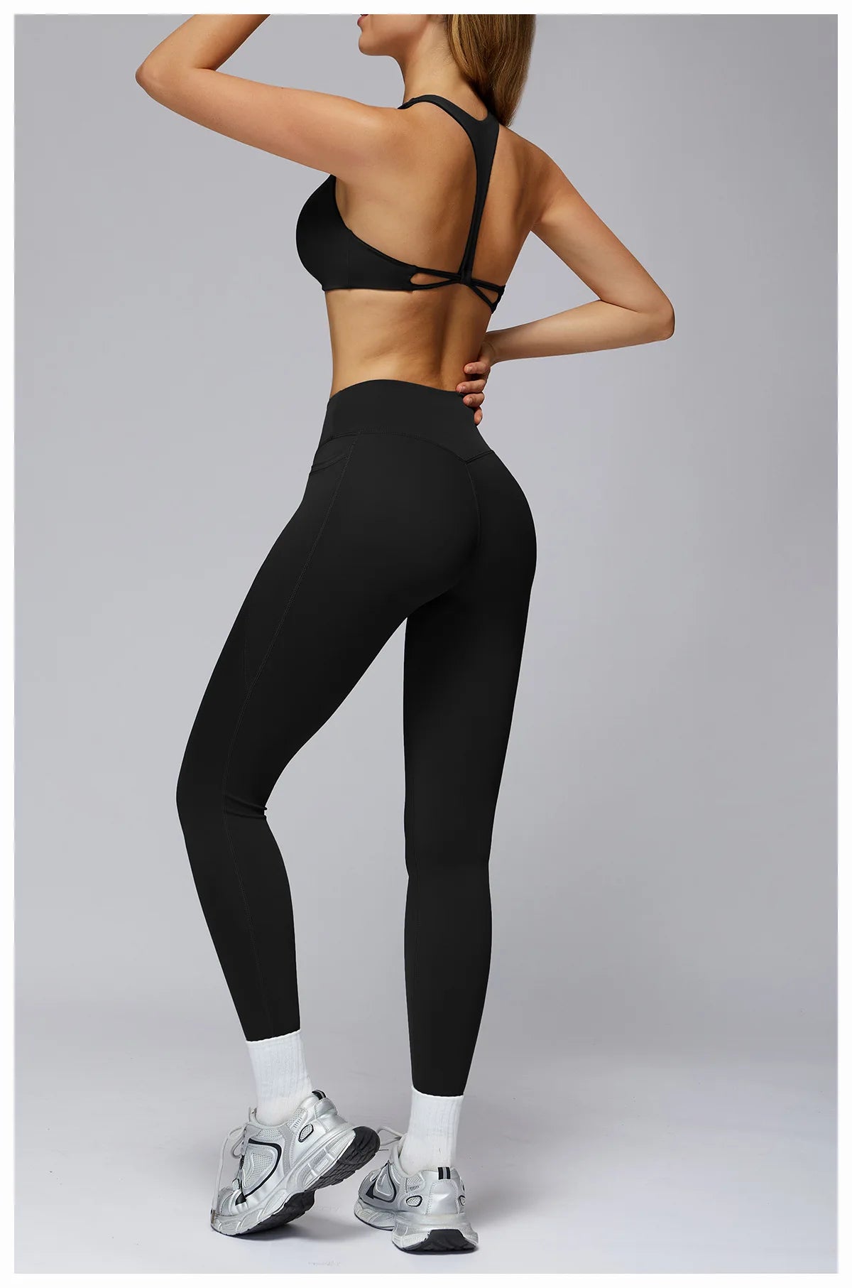 Sports Bra Women's Set 2PCS Professional Fitness Tank Top Bra Shockproof Running Leggings Yoga Suit Beautiful Back Bra Clothing