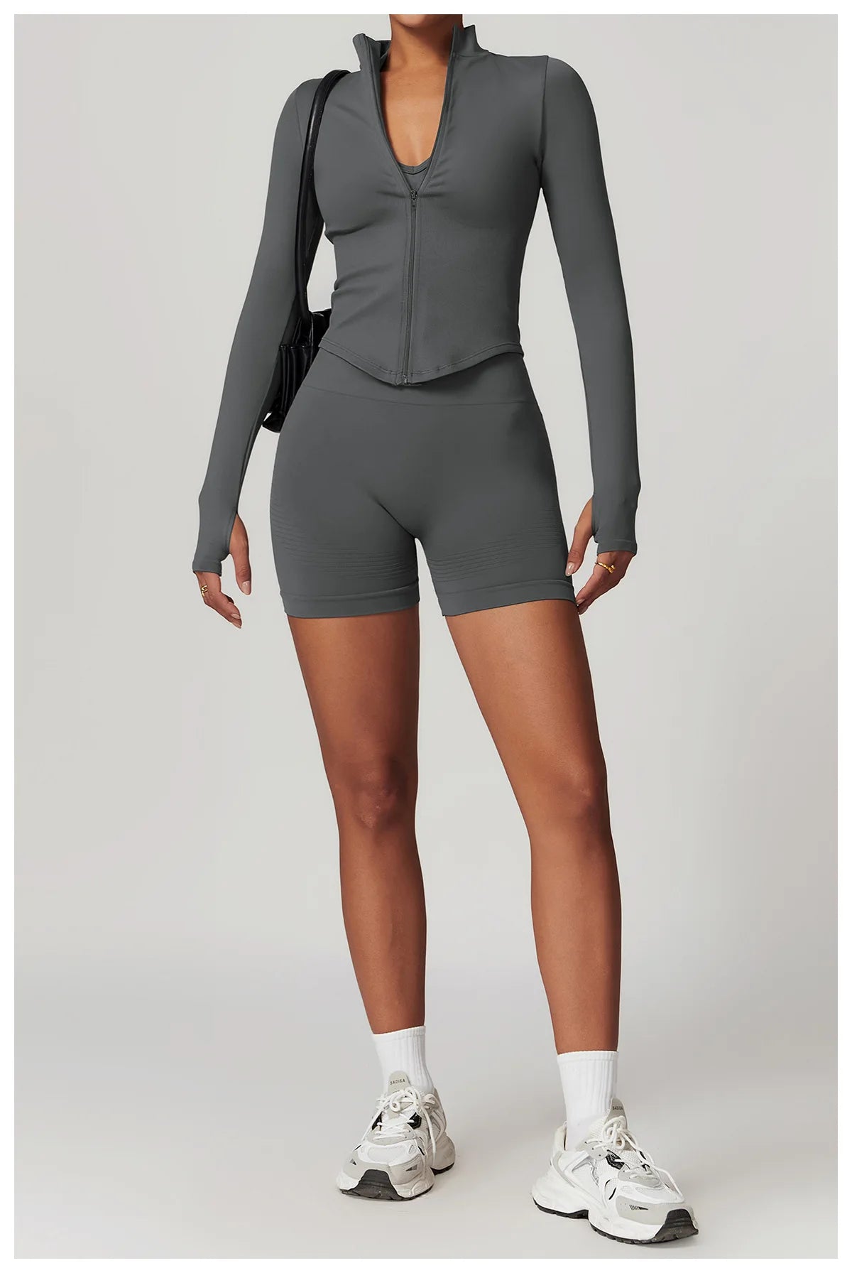 Seamless Yoga Set 3PCS Women Sportswear Workout Clothes Athletic Wear Gym Legging Fitness Bra Crop Top Long Sleeve Sports Suits