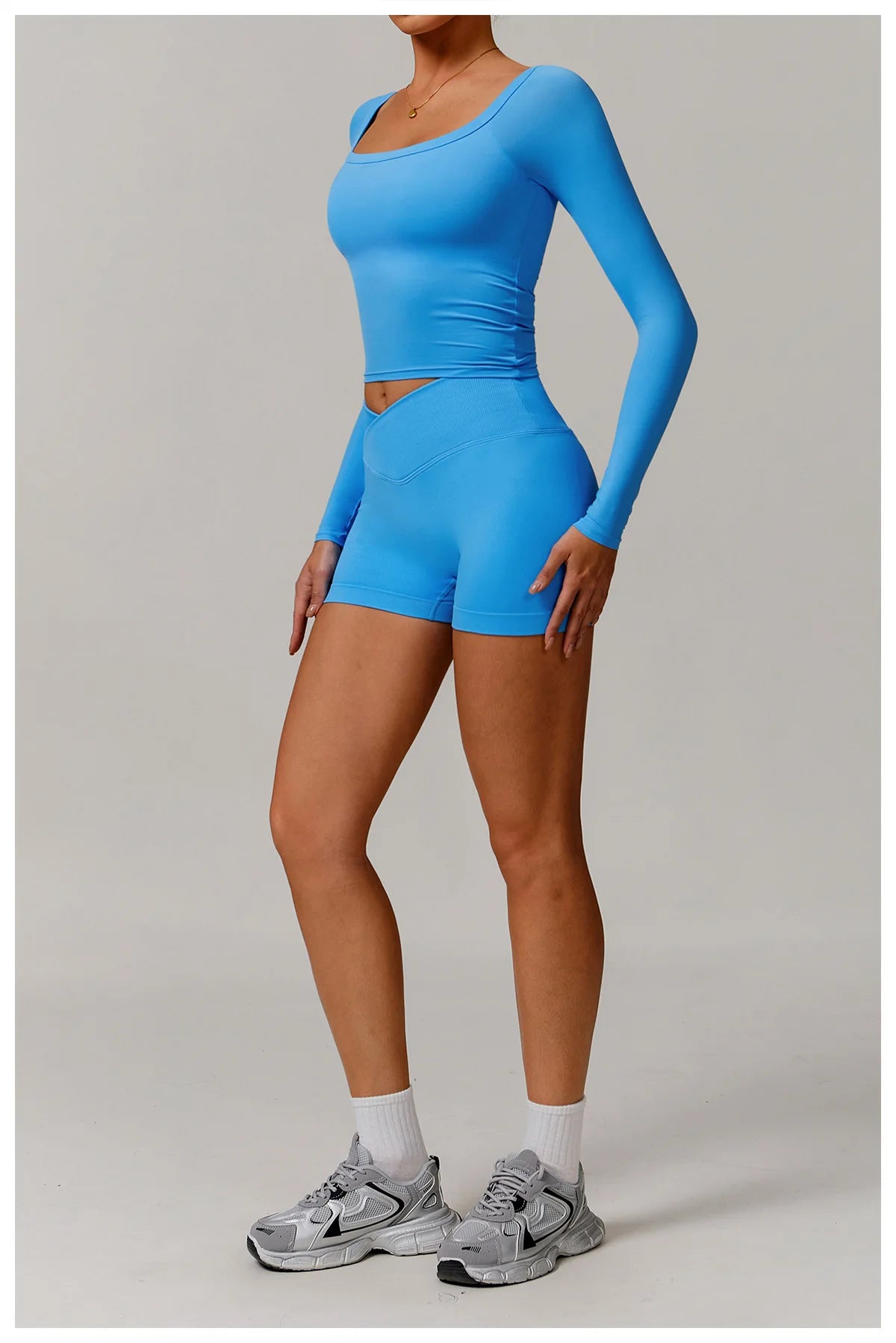2 Pieces Yoga Suit Sports Set Women Athletic Wear Gym Set Women Tracksuit Running Workout Long Sleeve Sports Shirt Yoga Clothing