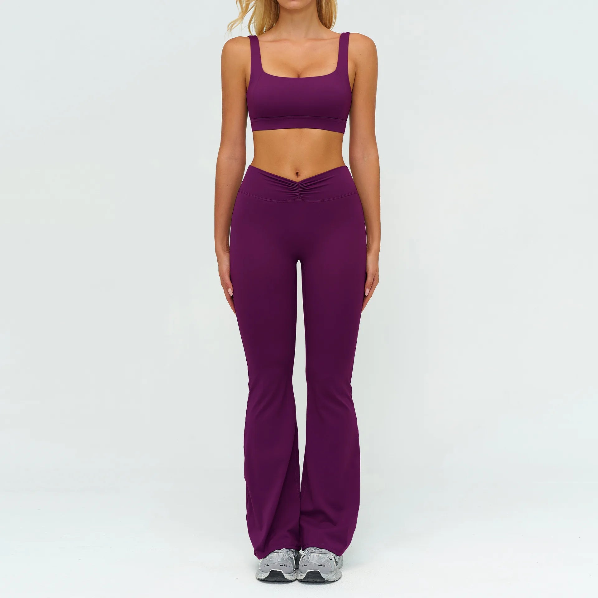 2PCS Yoga Set Women's Tracksuit Fitness Suit Sportswear Workout Sports Bra High Waist Leggings Gym Clothing Sports Shorts Suit