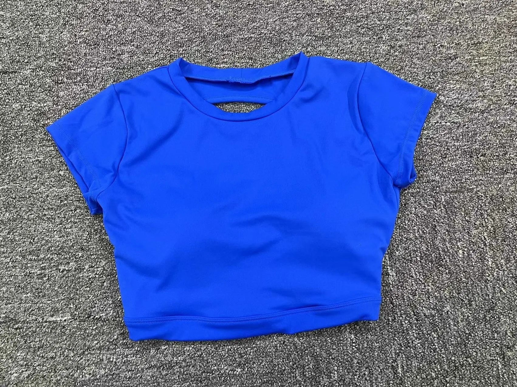Hollow Beauty Back Crop Top Short Sleeve Yoga Shirt Women Fitness Workout Tops Gym Clothes Push Up Sportswear Running T-shirts