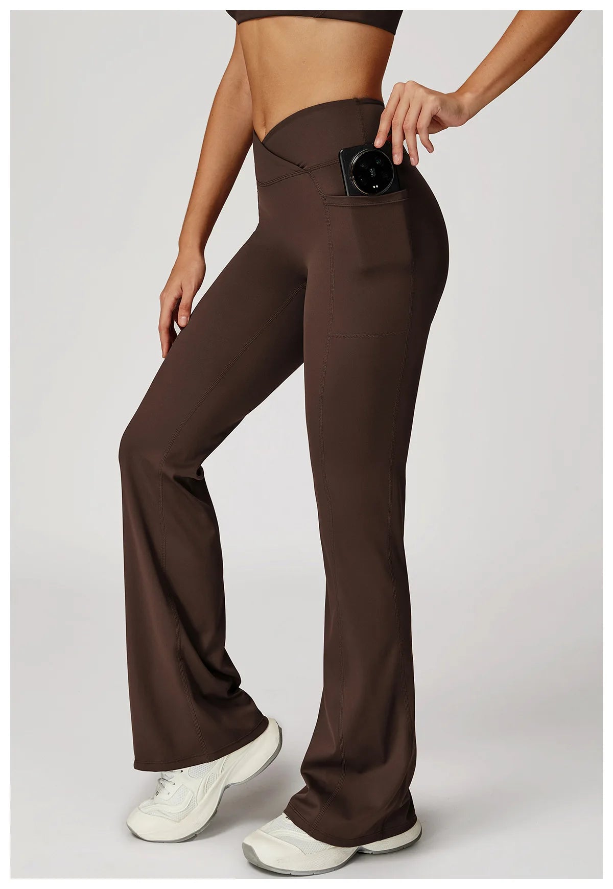 Women Flare Leggings Yoga Pants Bell-bottoms Yoga Trousers High Waist Fitness Pants Stretch Gym Casual Sports Wide Leg Pants