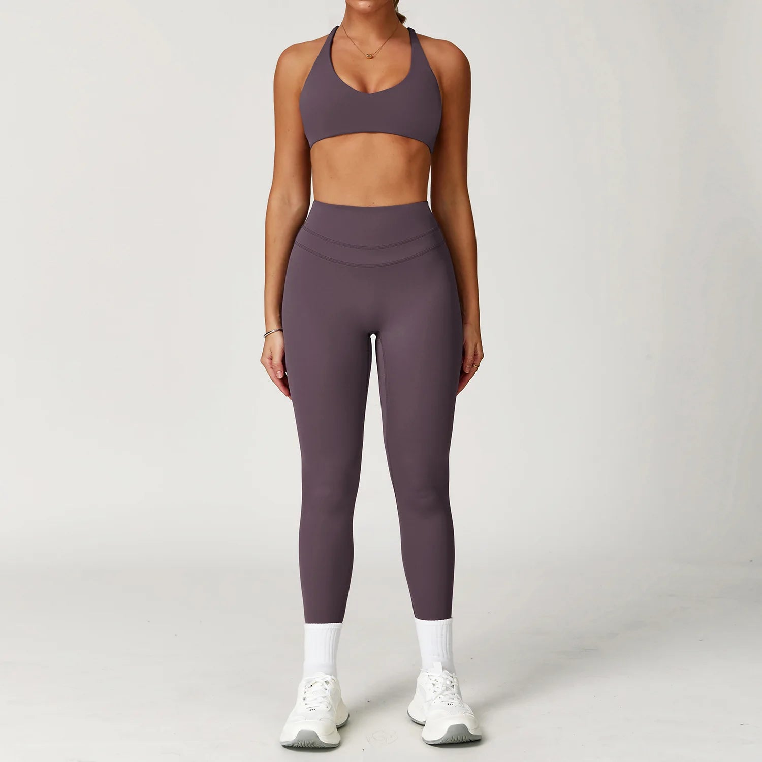 Women's Tracksuit 2PCS Fitness Suit Yoga Set Sportswear Workout Sports Bra High Waist Leggings Gym Clothing Seamless Sports Suit