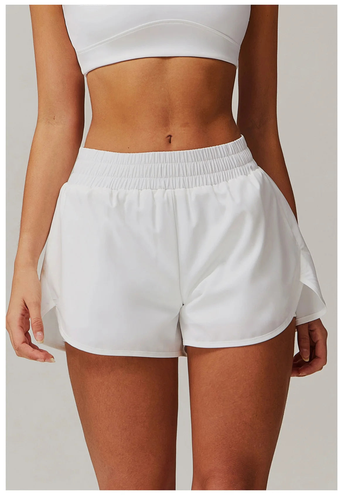 Yoga Shorts Women Fitness Shorts Running Cycling Shorts Breathable Sports High Waist Workout Gym Shorts Pocket Fake Two Pieces