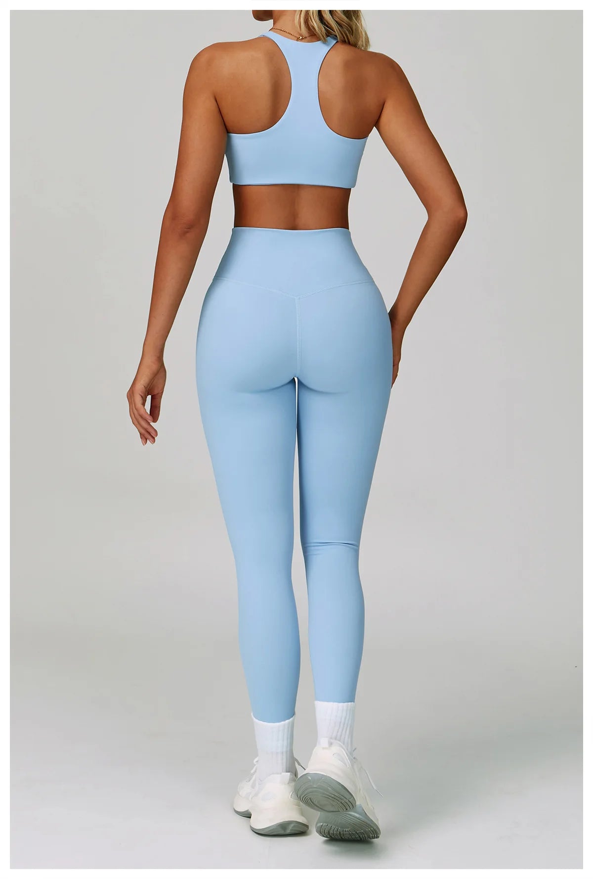 2/3PCS Women's Tracksuit Yoga Set Push Up Workout Sportswear Gym Clothing High Waist Leggings Fitness Long Sleeved Sports Suits