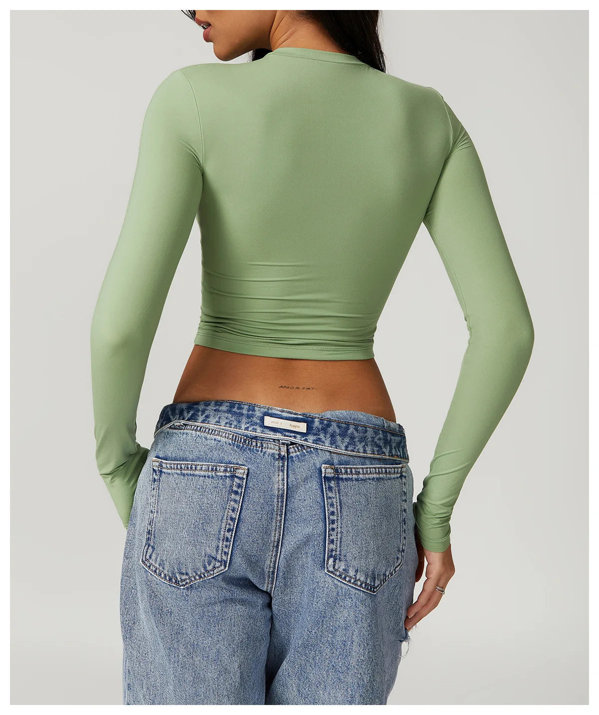 Women Yoga Shirts Crop Top Long Sleeves Shirts for Women Yoga  Long Sleeves Sports Fitness Top Push Up Gym Clothes Workout Tops