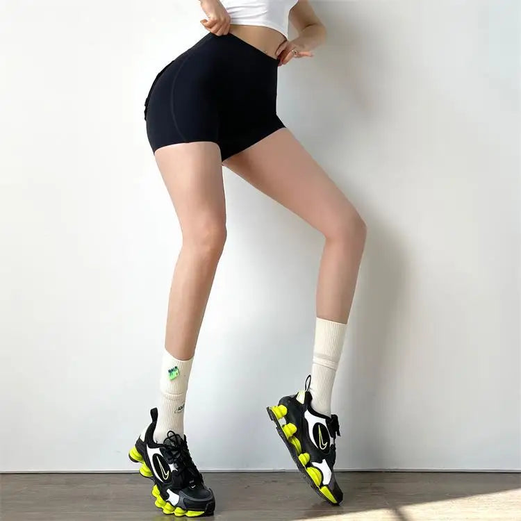Summer Sports Shorts Pockets Women Gym Leggings Women Scrunch Butt Workout Shorts Cycling Shorts Push Up Yoga Pants Butt Shorts