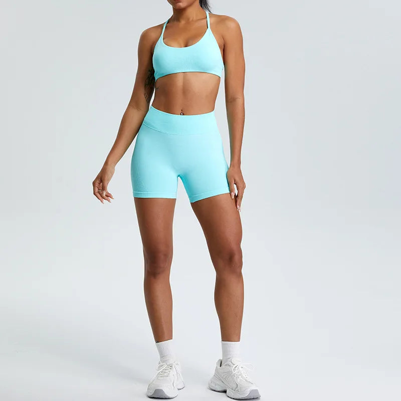 Seamless 2PCS Sportswear Yoga Set For Women Gym Clothes Sportswear Yoga Suits Fitness Set Tracksuits Sports Bra Gym Leggings Set