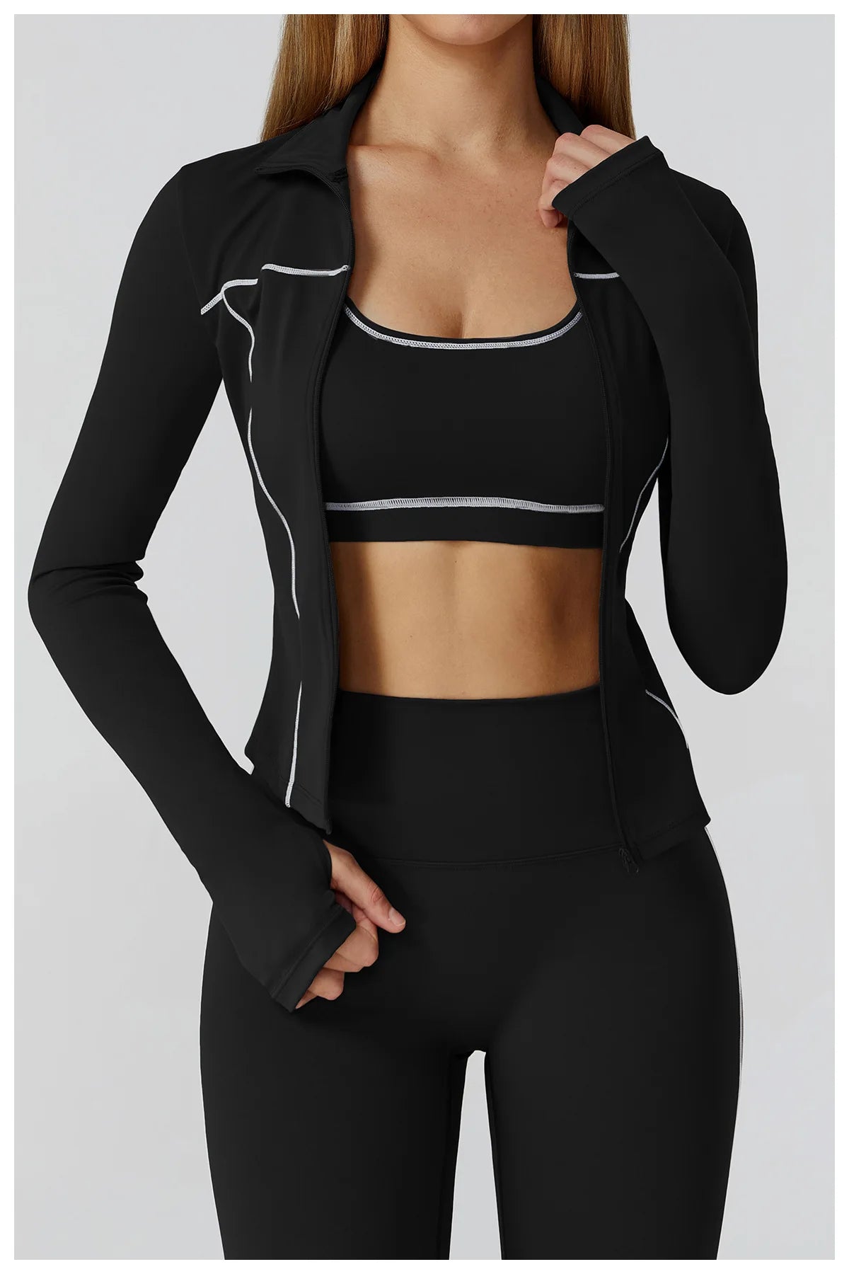 Yoga Clothes Women Sport Jacket Running Long Sleeve Shirt Sports Jackets Top Workout Coat Gym Training Clothing Workout Yoga Top