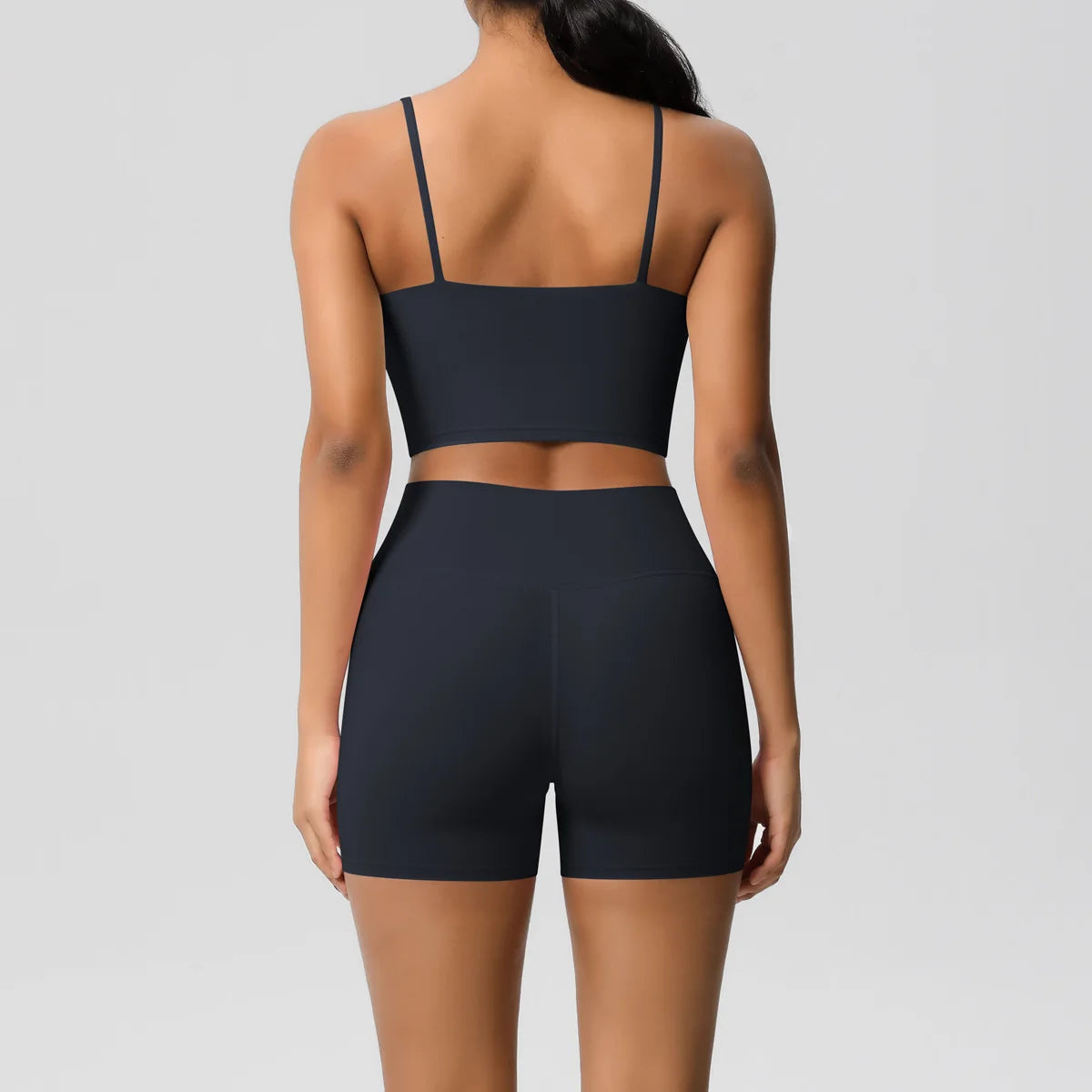 Yoga Sport Set Women Seamless Crop Top Bra Shorts Yoga Set Comfort Elastic Sportsuit Workout Outfit Fitness Gym Clothes