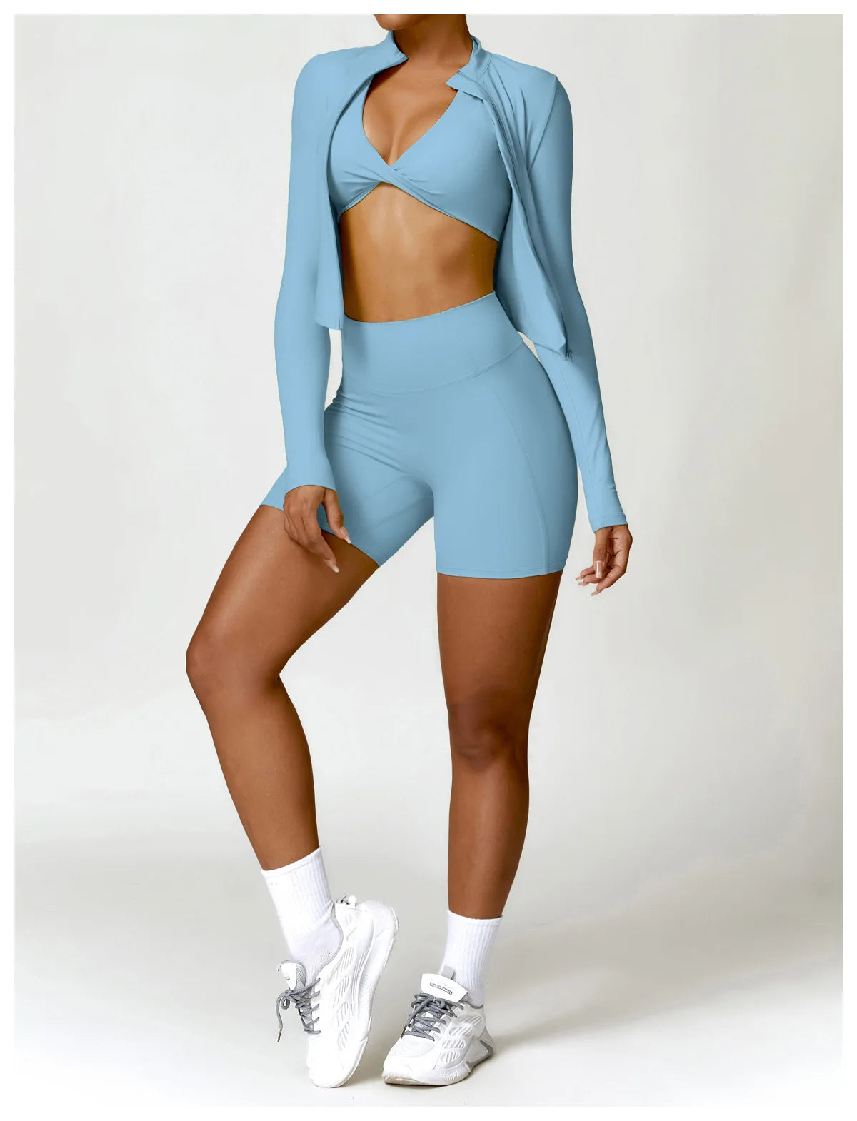 New Running Elasticity Yoga Jacket Zipper Slimming Top Coat Women's Sports Jacket Gym Workout Sports Long Sleeves Women Tights