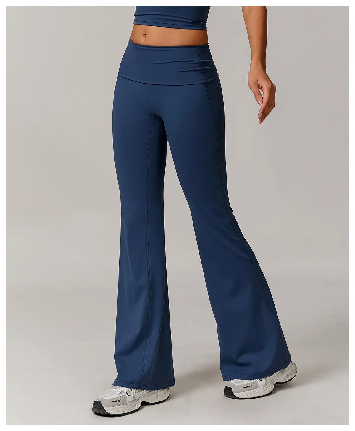 Flare Leggings Yoga Pants Women High Waist Wide Leg Yoga Pants Gym Sports Slim Flared Tights Pants Control Tummy Dance Trousers