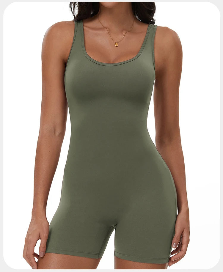 Yoga Jumpsuits Women Tracksuit Set Fitness Rompers Sexy One Piece Sports Bra Workout Bodysuit Sexy Back V Sportswear Gym Clothes