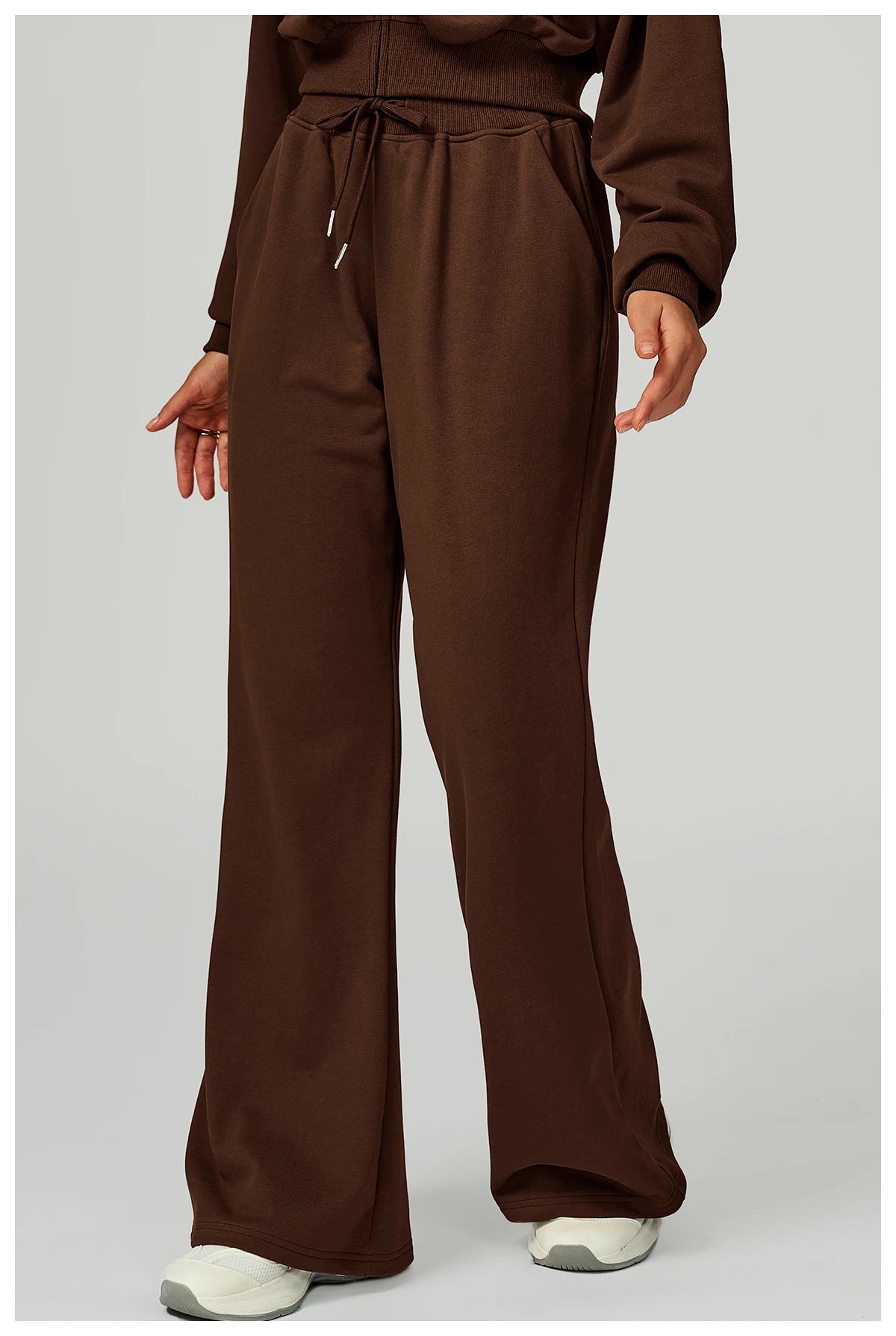Winter High Waist Loose Fit Sports Pants Women Drawstring Wweatpants With Pockets Straight Leg Yoga Pants Versatile Sports Pants