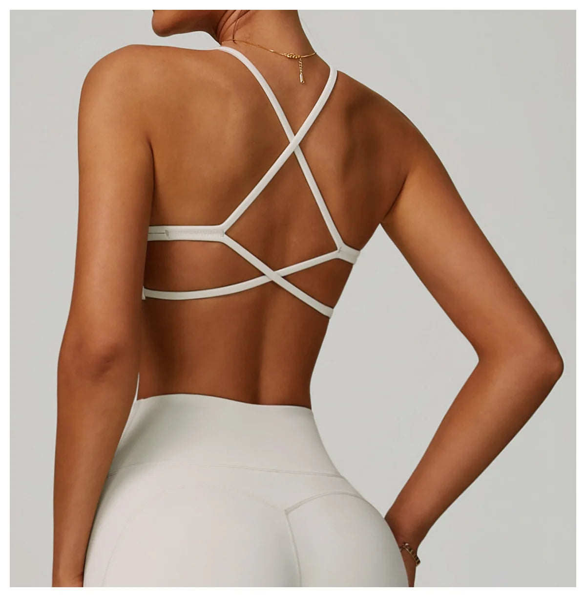 Cross Shoulder Straps Sports Bra Anti-Sweat Fitness Top Women Yoga Bra Shockproof Crop Top Push Up Sport Bra Gym Bra Workout Top