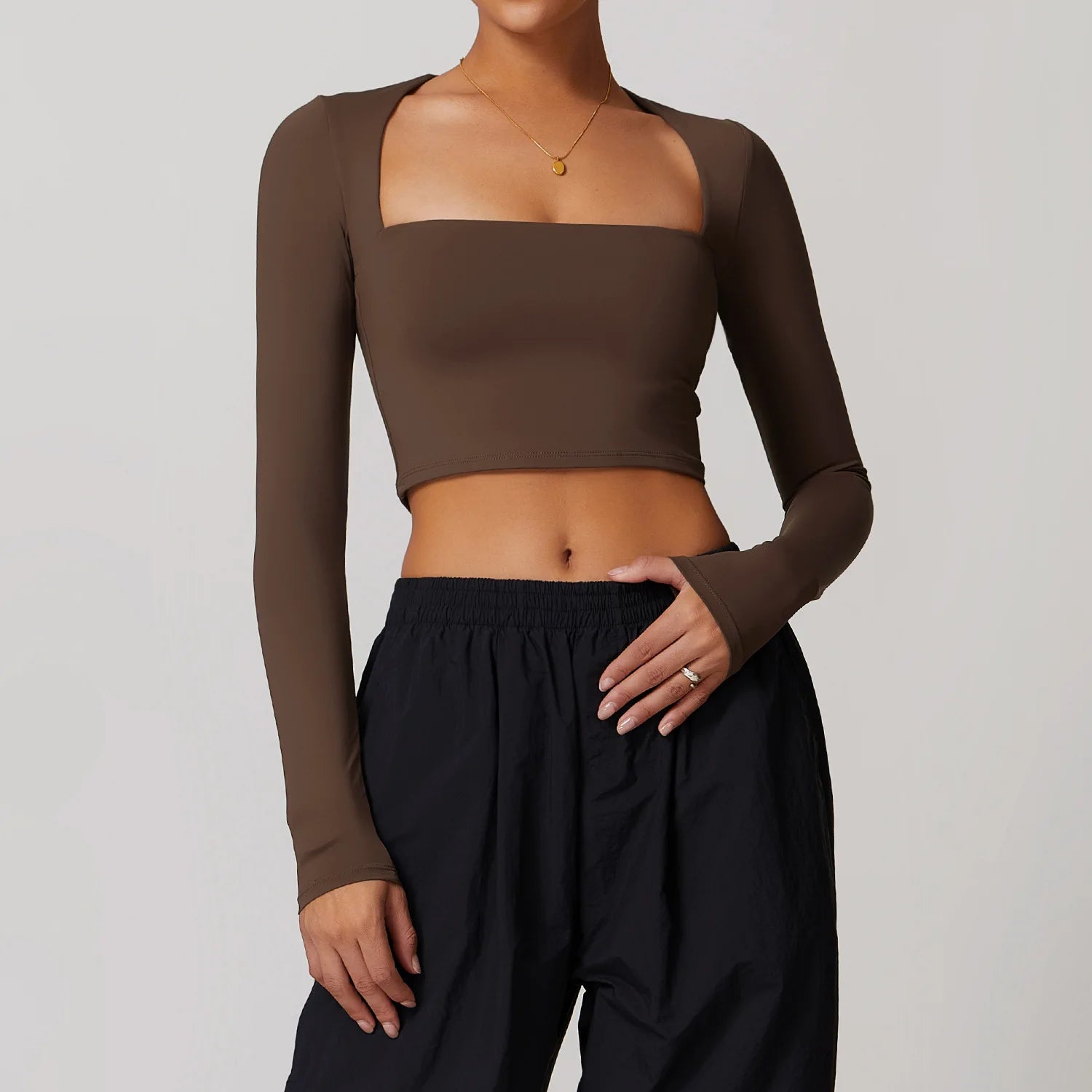 Women Yoga Long sleeved Women's Outdoor Running Fitness Wear T-shirt Sport Long Sleeved Yoga Shirt Gym Push Up Workout Top