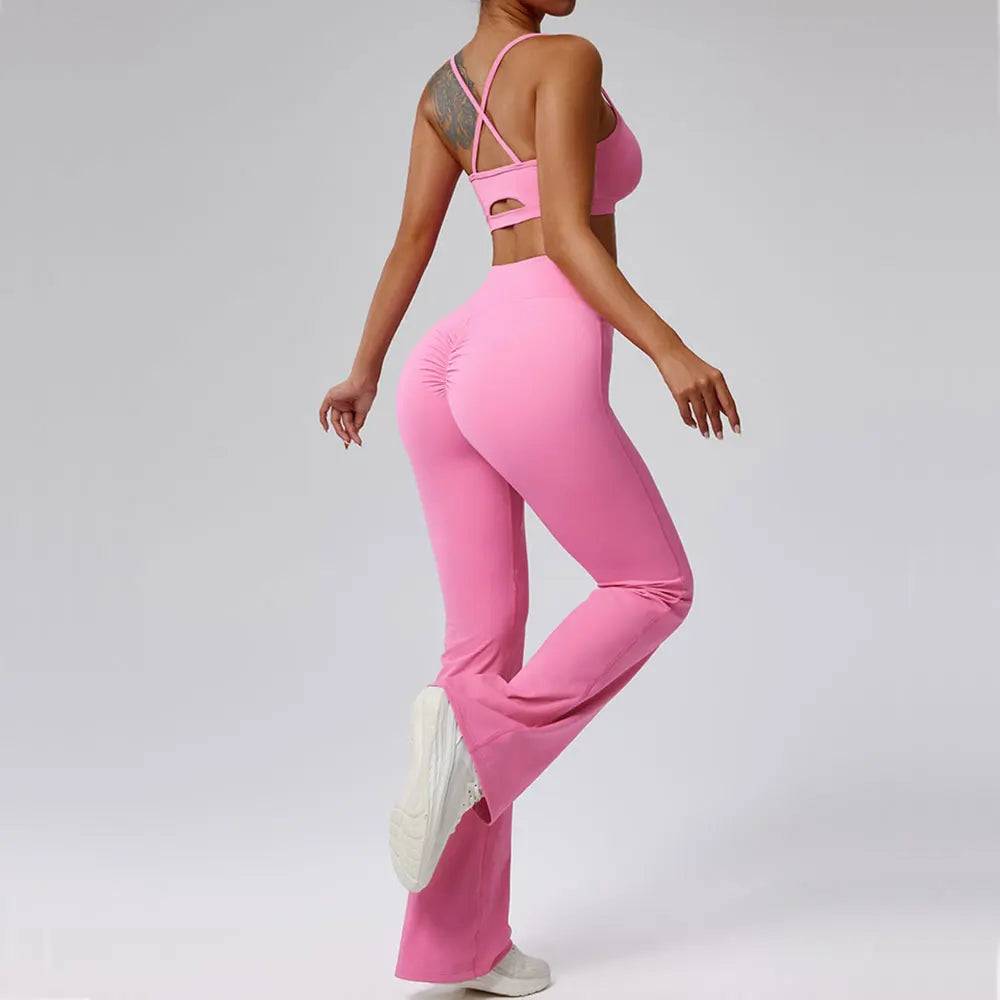 Women Tracksuit 2PCS Yoga Set Workout Clothes Sportswear Gym Clothing High Waist Leggings Fitness Bra Sports Suits Athletic Wear