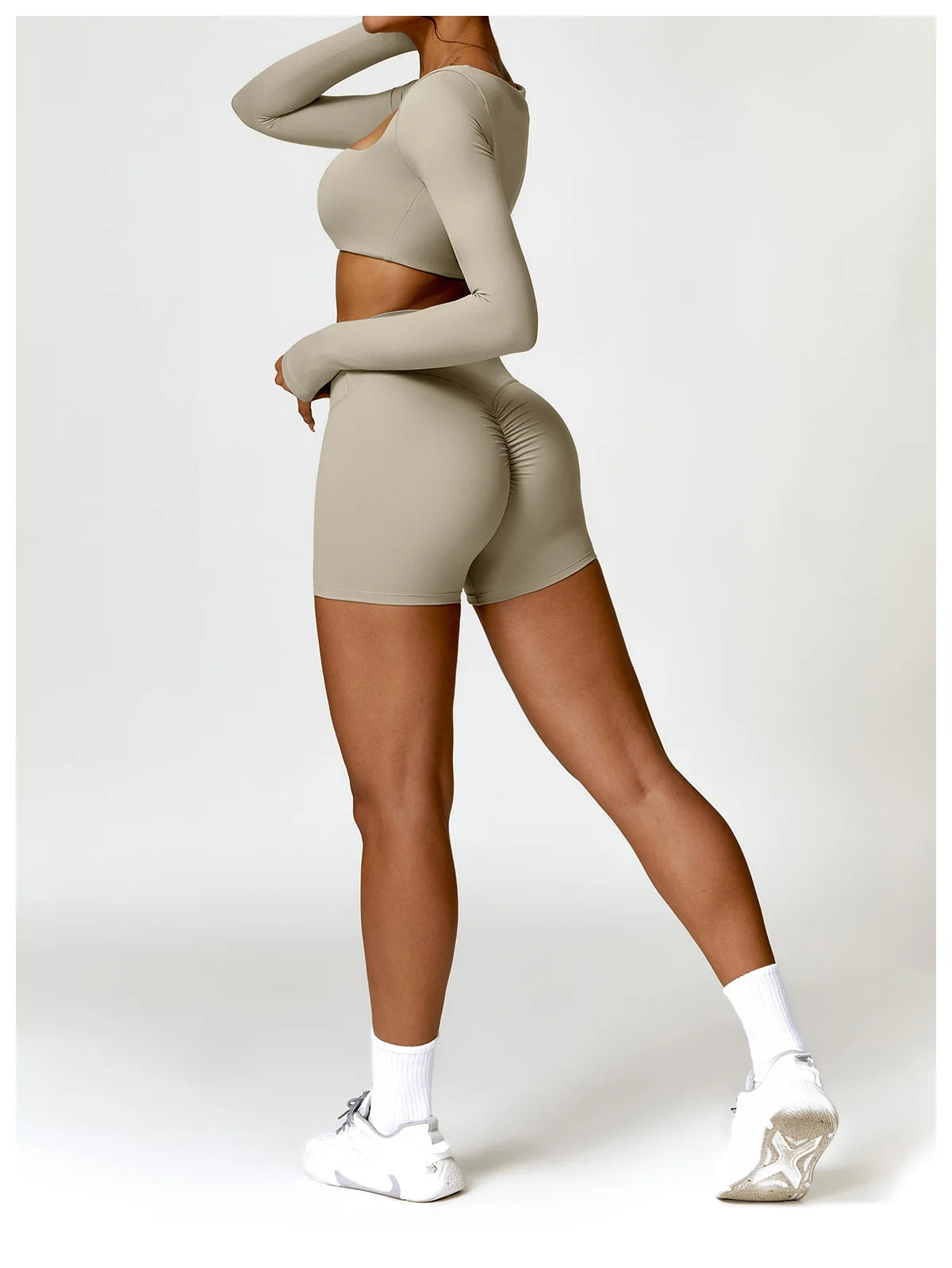 Winter Yoga Long sleeved Women's Outdoor Running Fitness Wear T-shirt Long sleeved Yoga Shirt Gym Push Up Workout Sports Top