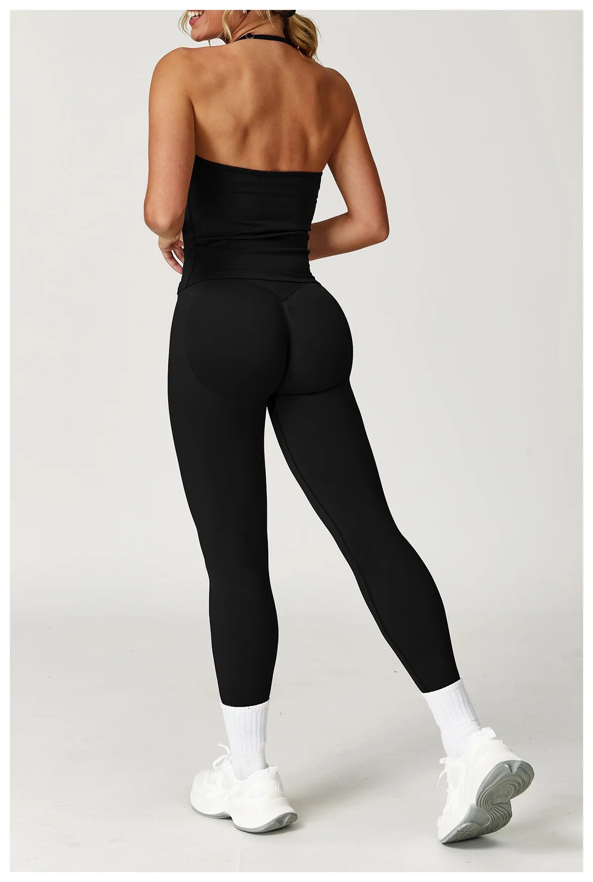 Breathable Sports Bra Crop Tops for Women Sexy Halter Sports Underwear Padded Support Yoga Workout Sports Cropped Push Up Tops
