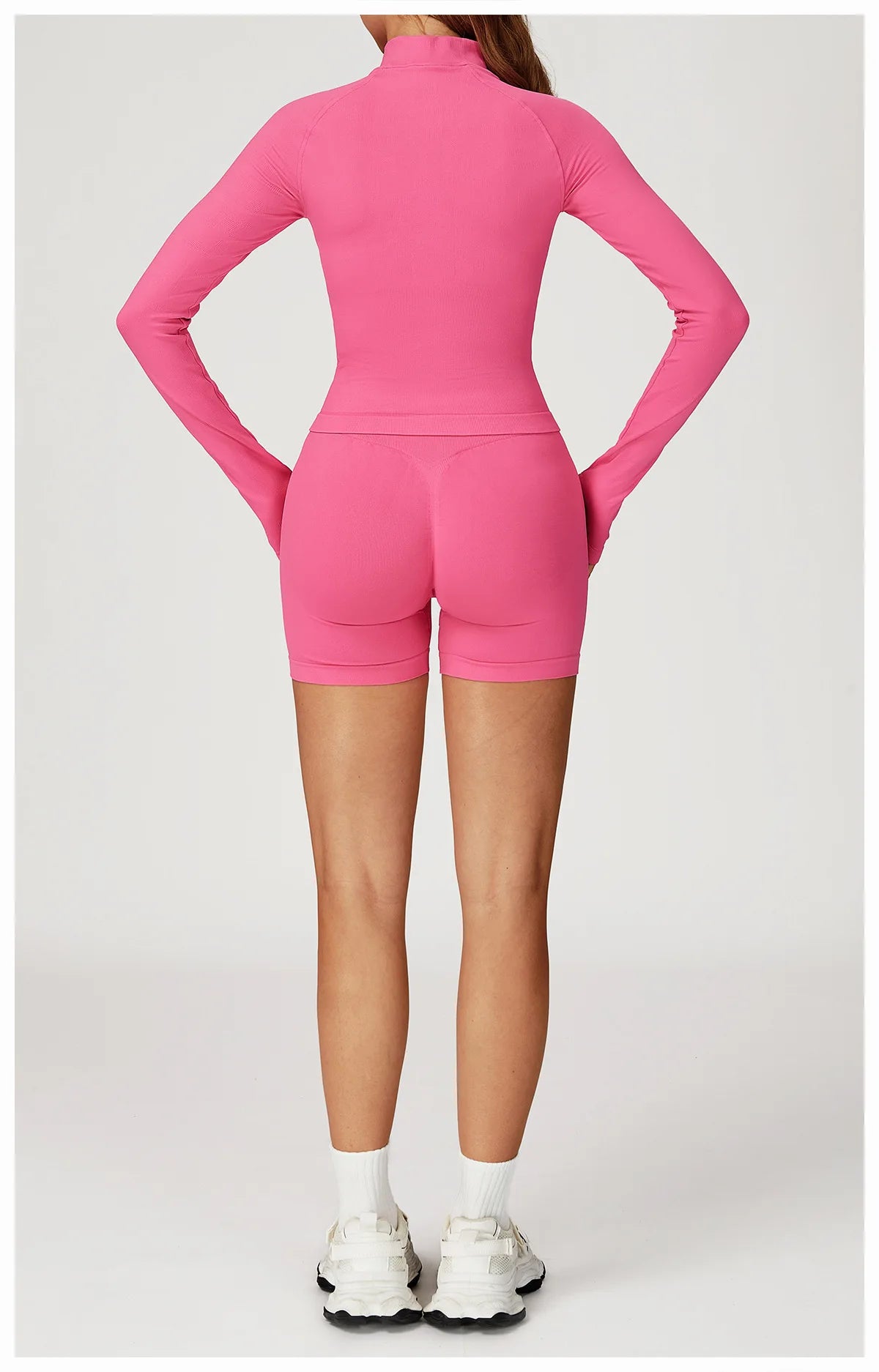 2PCS Seamless Yoga Set Gym Clothes Athletic Wear Women Fitness Set Tracksuits Sports Long Sleeved Gym Suit Leggings Sportswear
