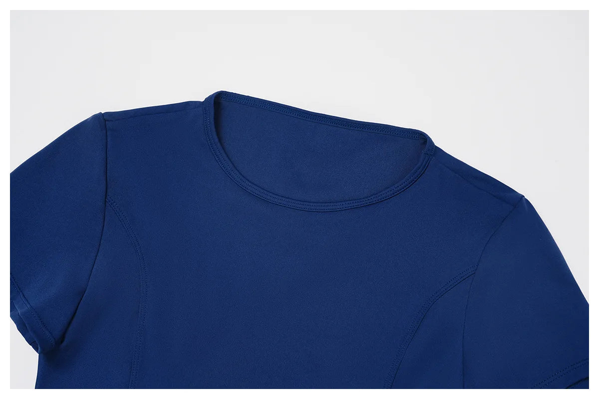 Women Yoga Top Workout Sport T Shirts Fitness Clothes Short Sleeve Push Up Yoga Shirt Gym Top Running Active Wear Sport Top