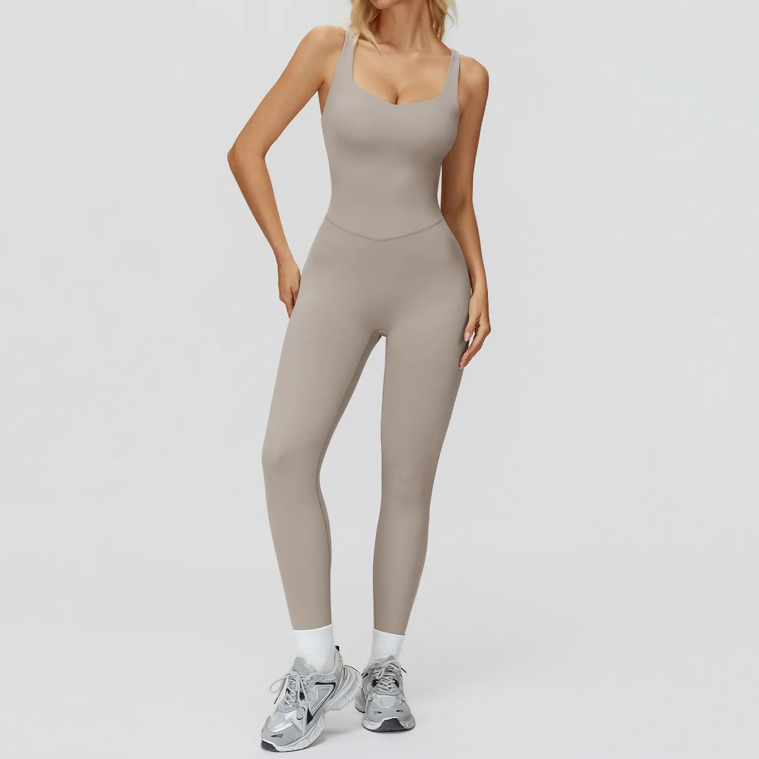 Women's Tracksuit Yoga Set Jumpsuits One Piece Fitness Rompers Sleeveless Sportswear Gym Set Push Up Bodysuits Workout Clothes