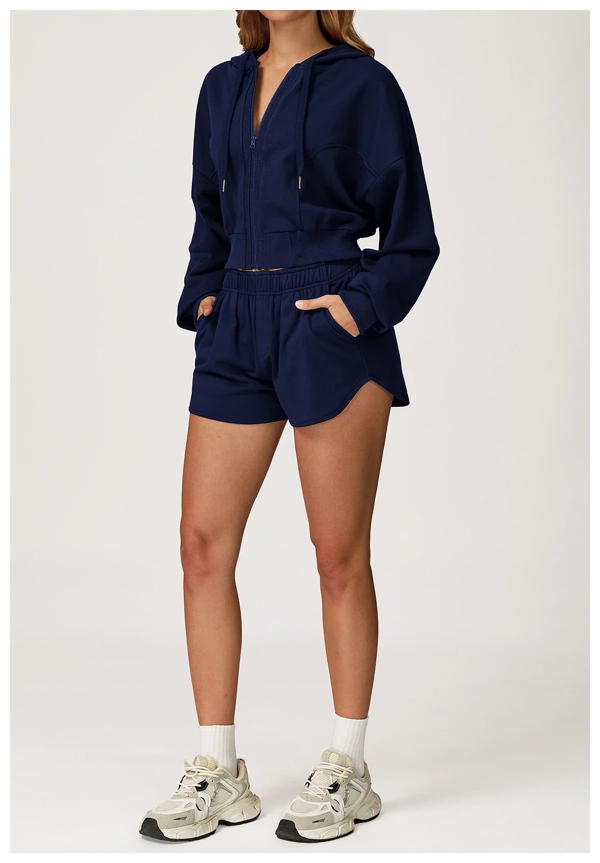 Winter Yoga Long Sleeved Women's Hooded Sweatshirt Zipper Windproof and Warm Casual Wweatshirt Women Outdoor Running Sportswear