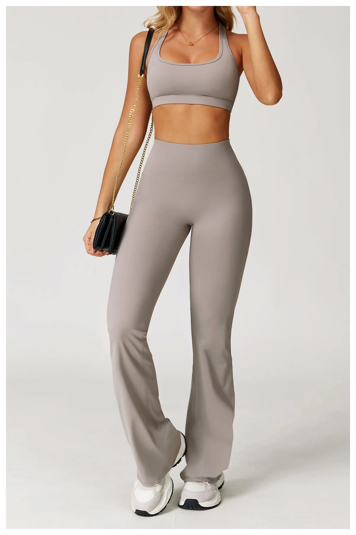Yoga Set 2 Pieces Women Clothes Workout Outfits Fitness Sportswear Gym Tracksuit High Waist Leggings Sports Bra Athletic Wear
