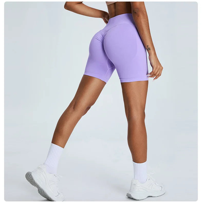 Seamless Yoga Shorts Women High Waist Workout Shorts Fitness Yoga Lift Butt Fitness Women Shorts Gym Short Running Sportswear