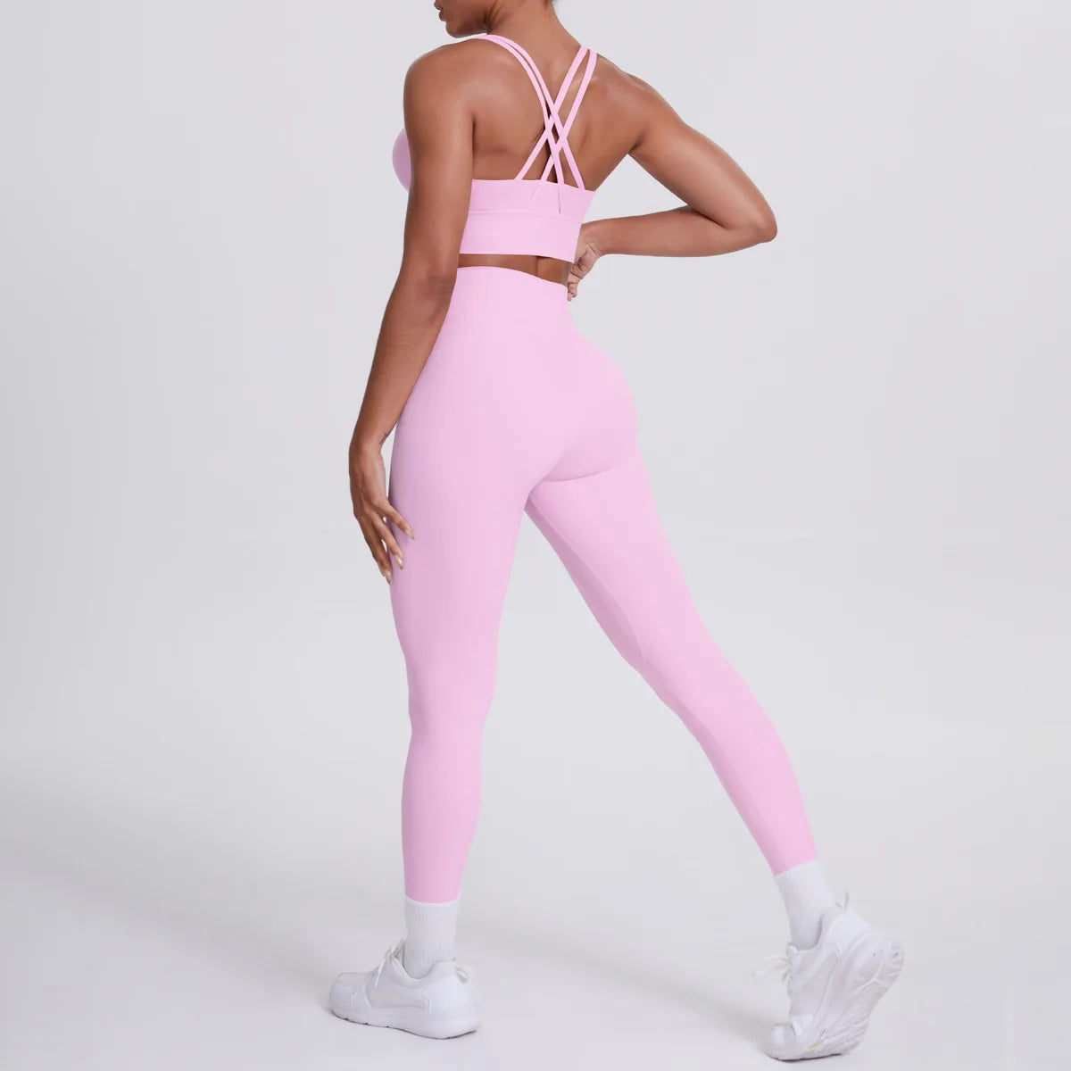 JJUREN Seamless Yoga Suit Women Tracksuit Sports Bra High Waist Leggings Yoga Outfit Gym Set Fitness Workout Clothes Sportswear