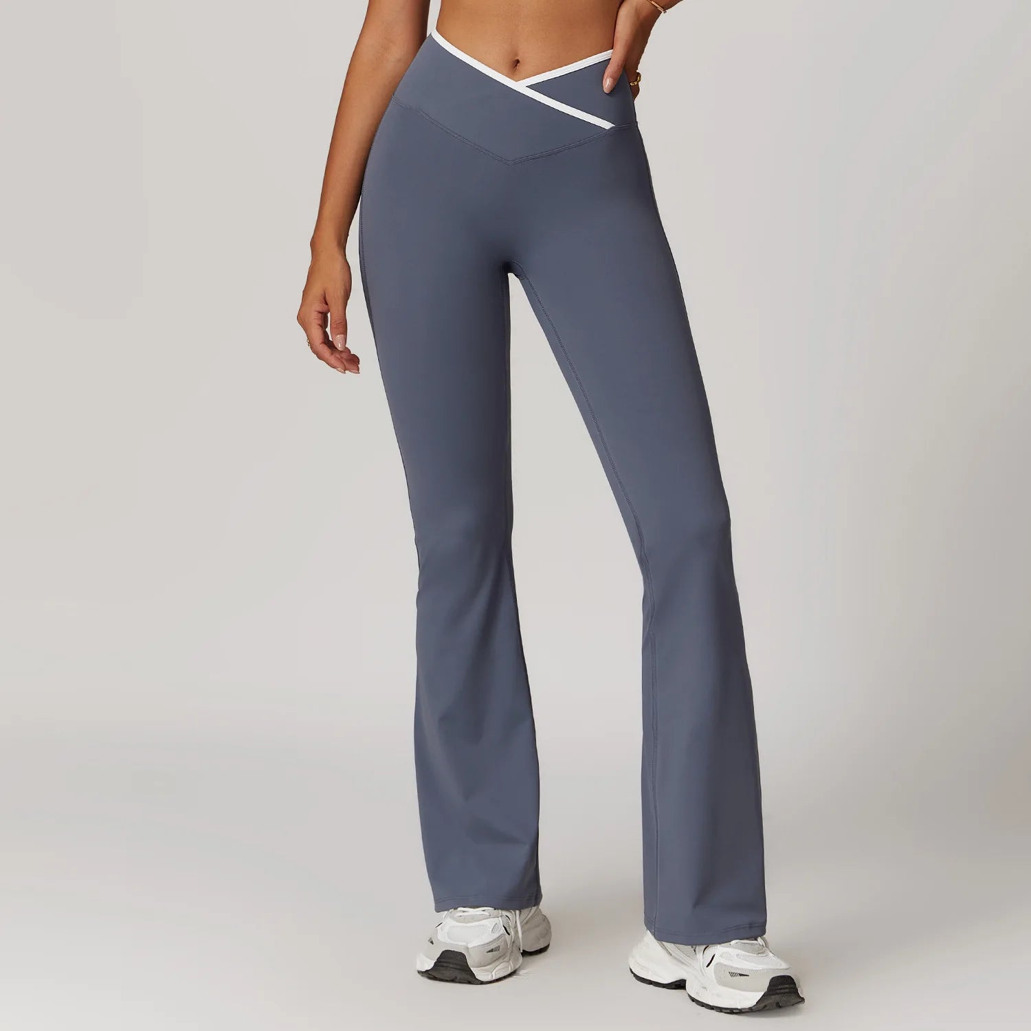 Bell-bottoms Female Leggings Tights High Waist Sexy V-shaped Waist Fitness Pants Women Gym Workout Leggings Running Yoga Legging