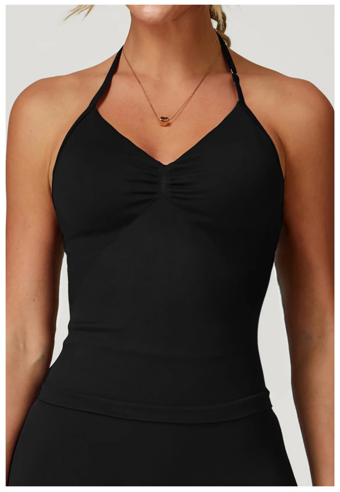 Breathable Sports Bra Crop Tops for Women Sexy Halter Sports Underwear Padded Support Yoga Workout Sports Cropped Push Up Tops