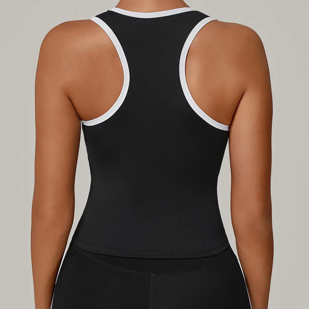 Women's Impact Strappy Top Sports Underwear Yoga Vest Fitness Tank Top Gym Beautiful Open Back Bra Running Workout Halter Bra