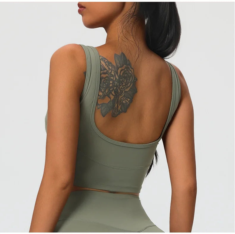 Women Backless Sports Bra Sexy Top Women Push Up Sport Bra Yoga Gym Crop Top Brassiere Fitness Top Sport Bra Breathable Bras