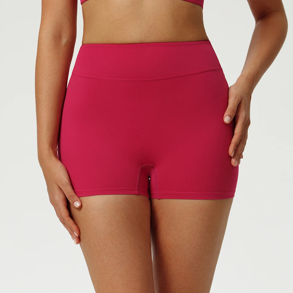 Women Yoga Shorts High Waist Workout Shorts Fitness Yoga Lift Butt Fitness Ladies Yoga Gym Running Impact Short Pants Sportswear