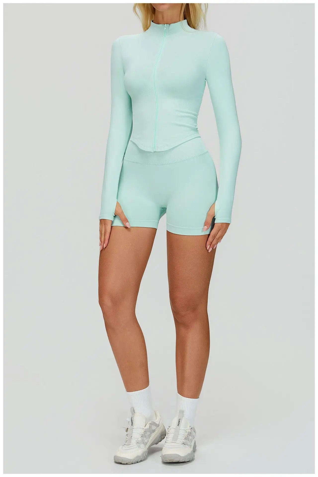 Seamless Yoga Suit 2PCS Sports Set Women Tracksuit Gym Running Workout Clothes Sports Long Sleeve Athletic Wear Yoga Clothing
