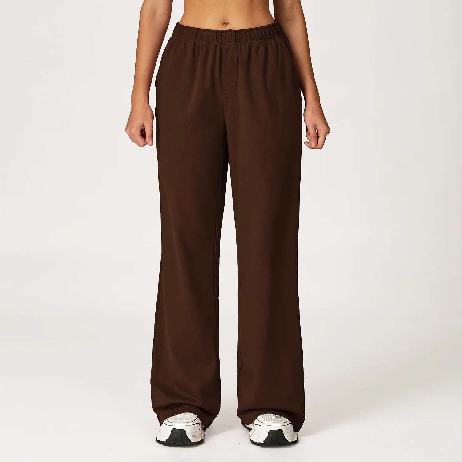 Winter High Waisted Long Sweatpants Women's Yoga Pants Wide Leg Straight Leg Loose Pants Outdoor Running Sports Sweatpants
