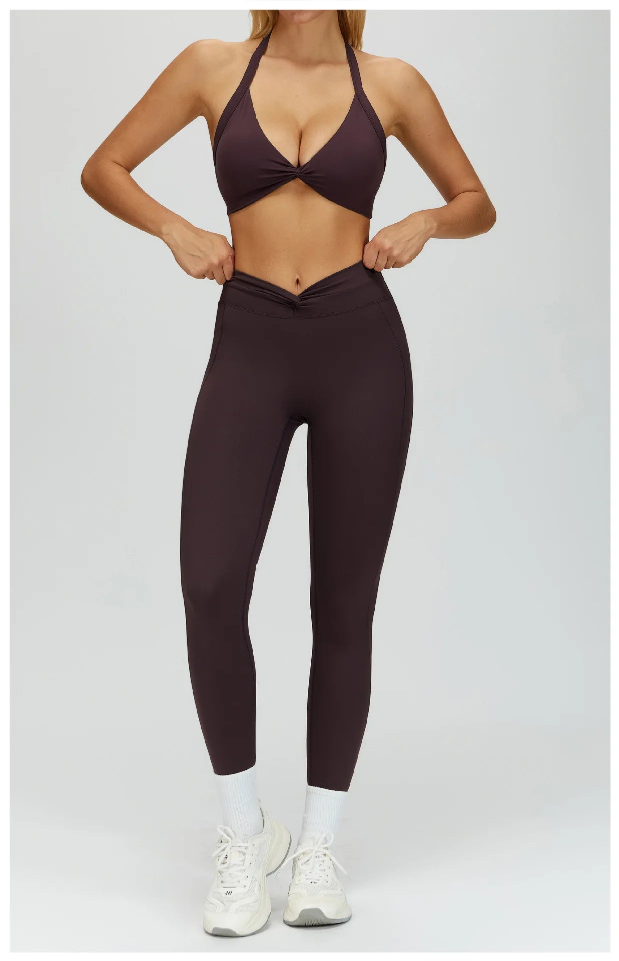 2PCS Yoga Clothes Women's Tracksuit Athletic Wear Fitness Suit Gym Outfits T-shirt Workout Sets Push Up Sports Bra Leggings Suit