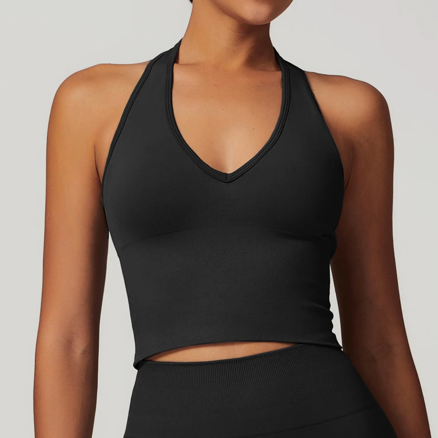 Hanging Neck Bra Women Sports Bra Top Push Up Fitness Seamless Yoga Bra Underwear Sport Tops Women Breathable Running Gym Vest