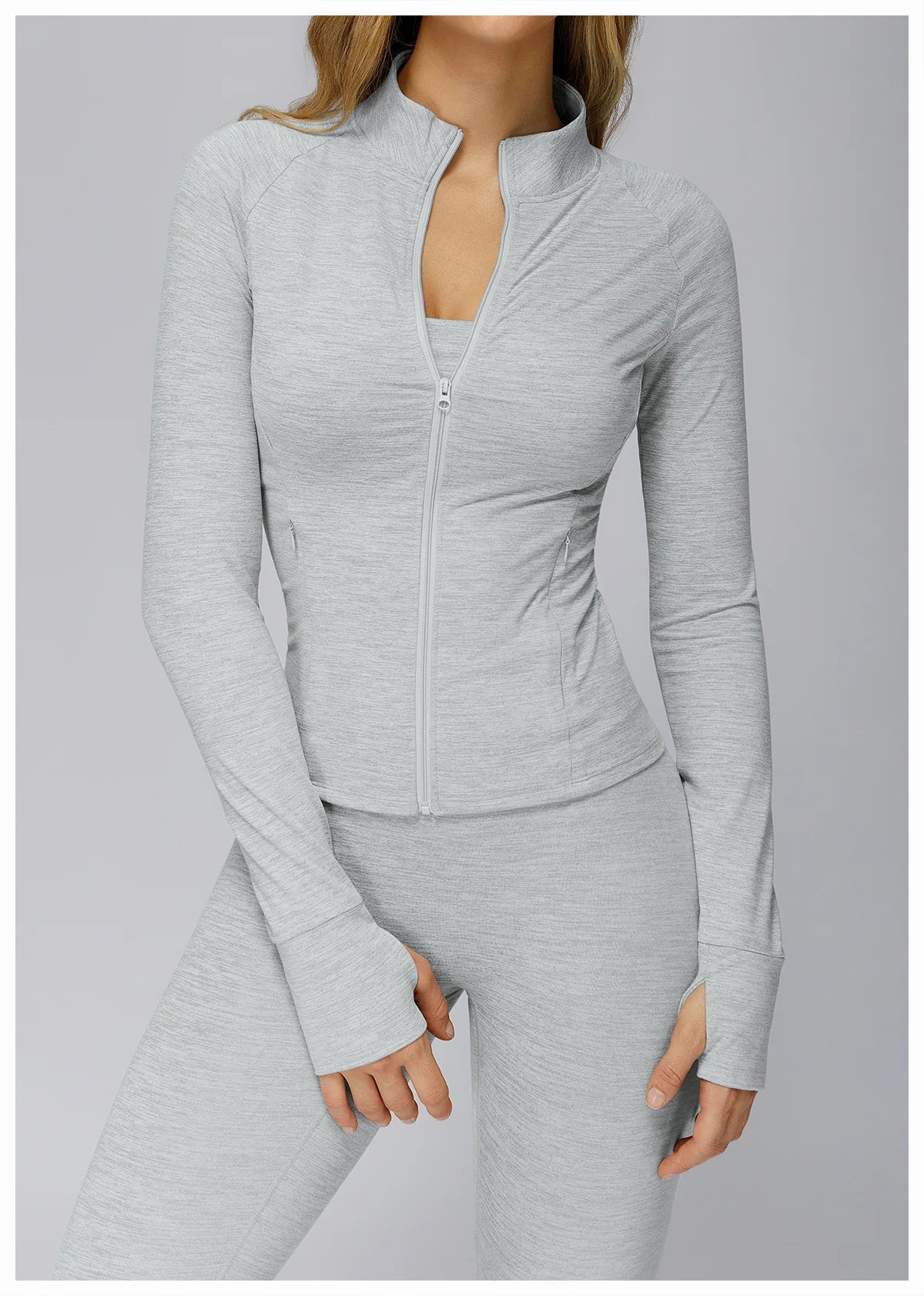 Zip Fitness Clothes Women Long Sleeve Sports Jacket Gym Clothes Woman Yoga Shirt Quick Dry Top Sunscreen Sportswear Yoga Clothes