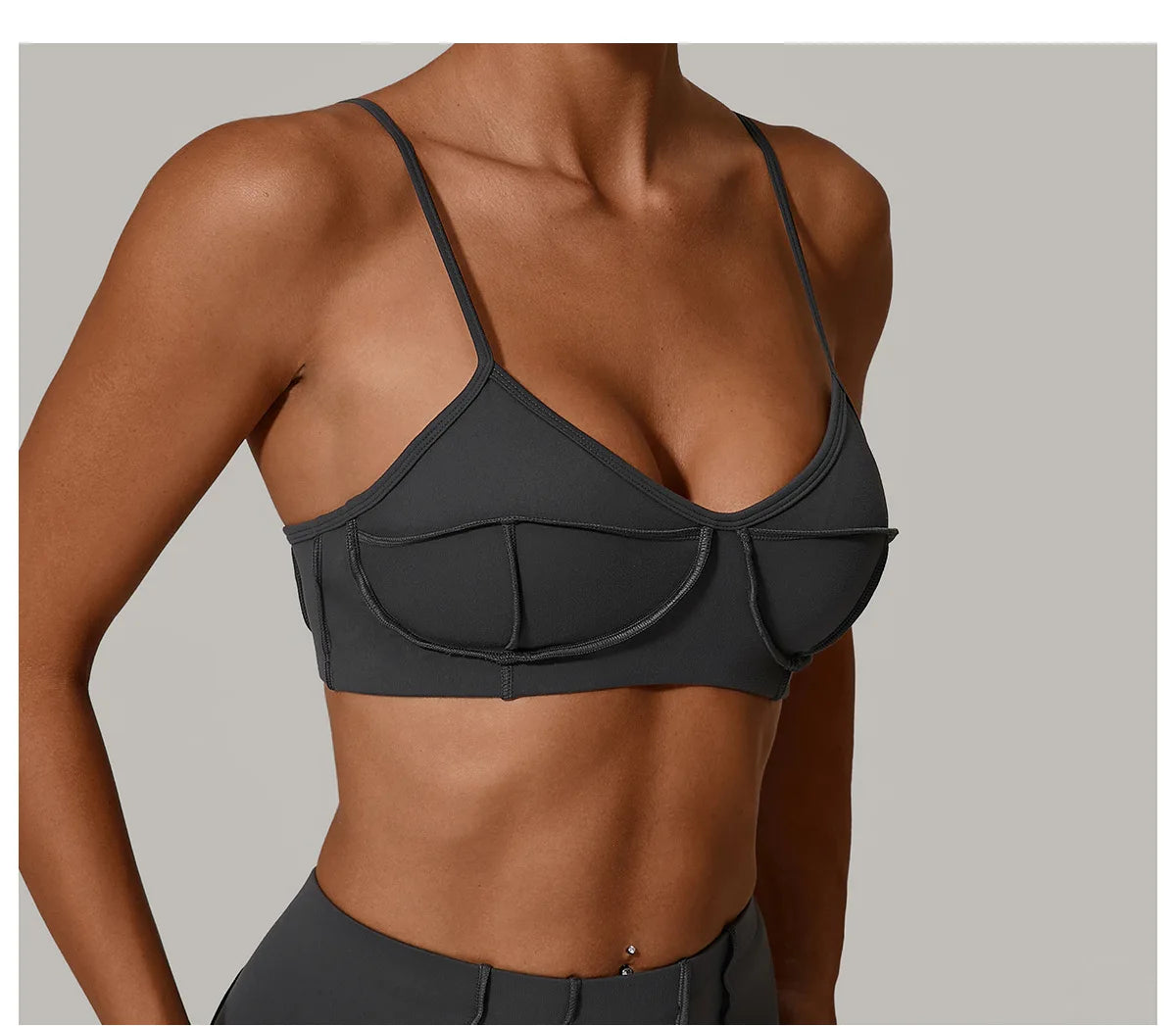 Sports Bra Anti-Sweat Fitness Top Women Yoga Bra Shockproof Crop Top Push Up High Strength Sport Bra Breathable Gym Workout Top
