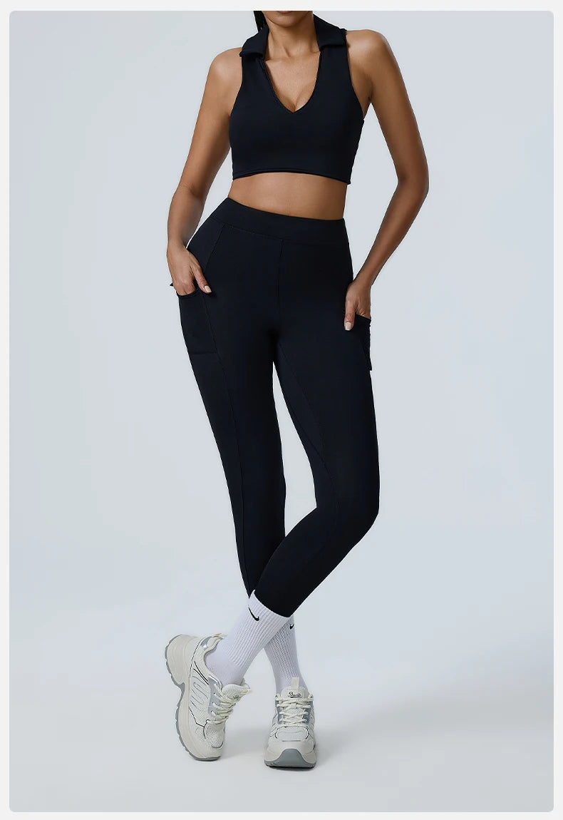 2PCS Yoga Set Women Tracksuit Sportswear Gym Workout Clothing Athletic Wear Fitness Bra High Waist Leggings Push Up Suit