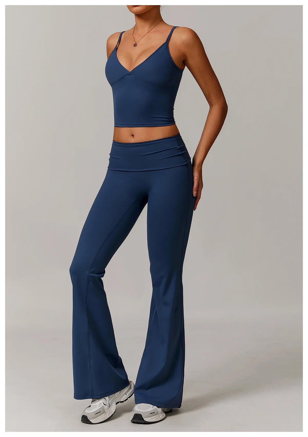 Flare Leggings Yoga Pants Women High Waist Wide Leg Yoga Pants Gym Sports Slim Flared Tights Pants Control Tummy Dance Trousers