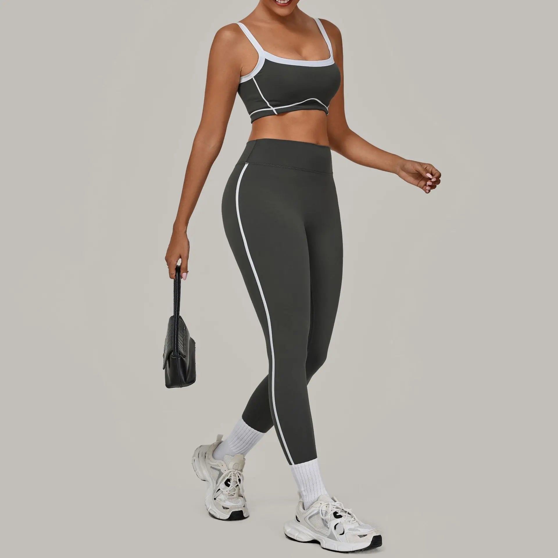 2PCS Yoga Suit Women Tracksuit Sports Bra High Waist Leggings Sports Outfit Gym Set Fitness Workout Clothes Running Sportswear