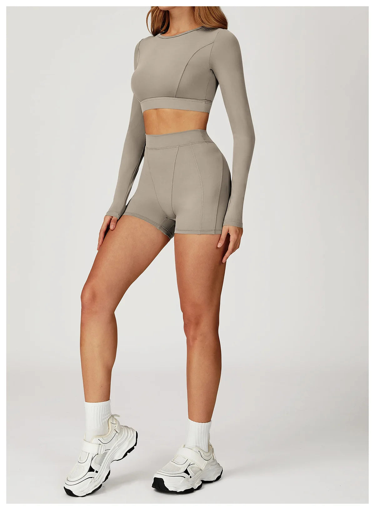 Women Yoga Shirts Crop Top Yoga Long Sleeves Shirts for Women Yoga Sports Running Fitness Gym Clothes Push Up Workout Tops