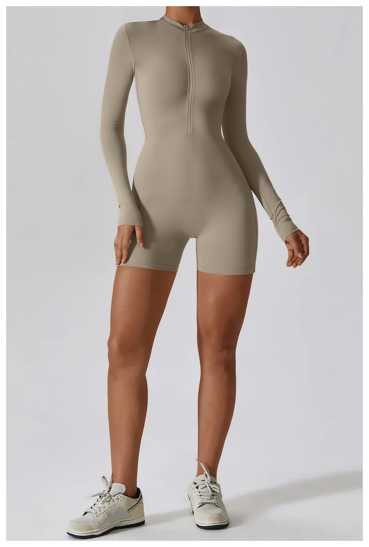 Zipper Long Sleeve Jumpsuits Women's Workout Tracksuit Sportswear Yoga Set Dance Fitness Bodysuit Sexy Gym Clothes Yoga Suit