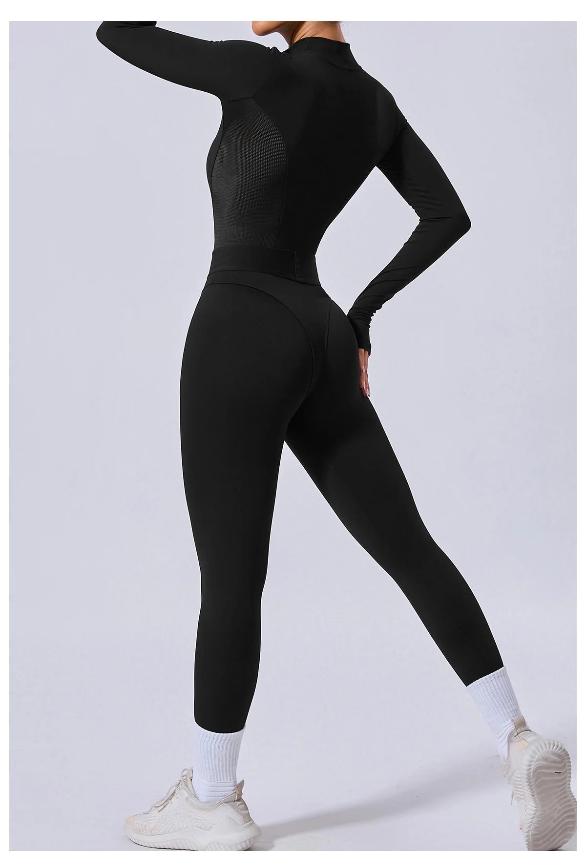 Women Tracksuit Yoga Set One-piece Suit Female Rompers Quick Dry Yoga Clothing Workout Bodysuits Sports Jumpsuit Long Sleeved