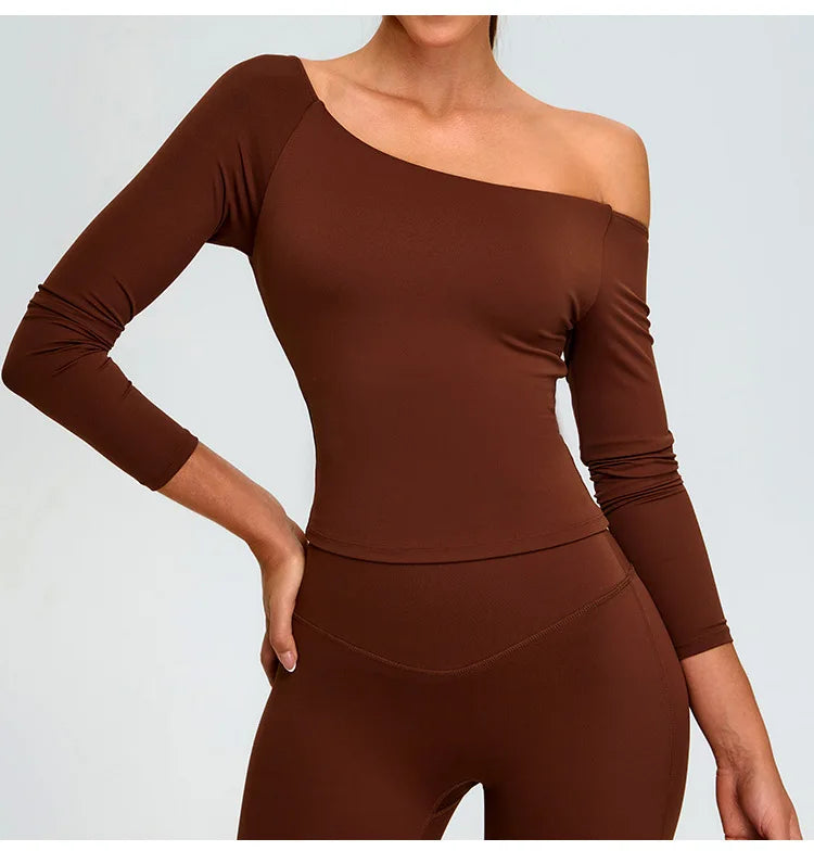 Yoga Set Women's Tracksuit 2 Pieces Workout Sportswear Running Gym Clothing High Waist Leggings Fitness Long Sleeved Sports Suit
