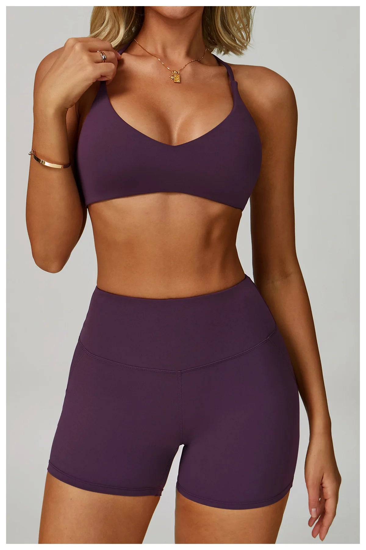 Cross Shoulder Straps Sports Bra Anti-Sweat Fitness Top Women Yoga Bra Shockproof Crop Top Push Up Sport Bra Gym Bra Workout Top